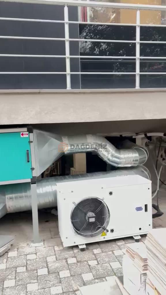 Elektrostatik filtre, karbon filtre ve fan ünitesi