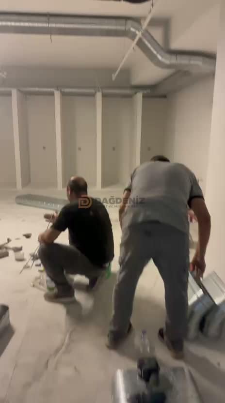 Fitness salonu spiral kanal sistemi